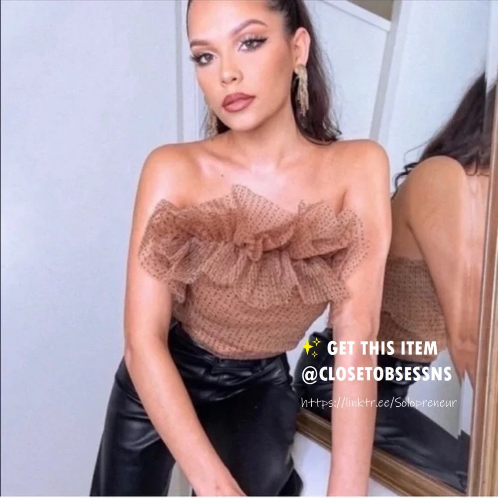 LAST ONE!!! BLOGGER FAVE!!! ZARA Ruffled Crop Top* - Picture 10 of 16